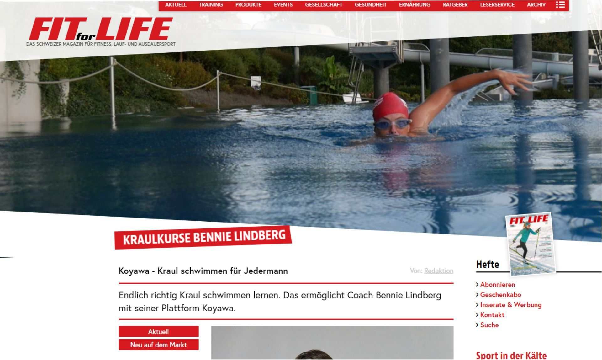 Bericht in Triatime über den Kraulkurs