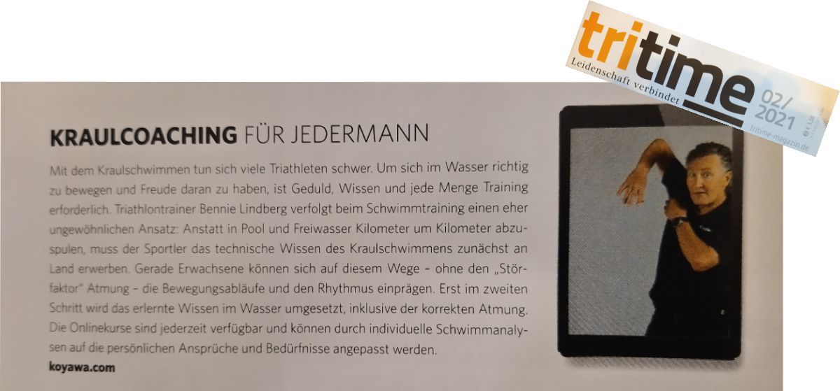 Bericht in Triatime über den Kraulkurs
