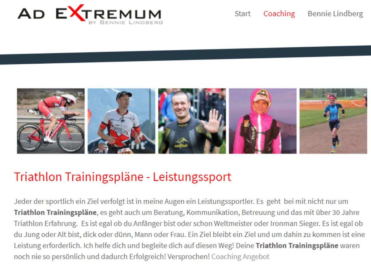 Ad-Extremum-Triathlon-Trainingspläne