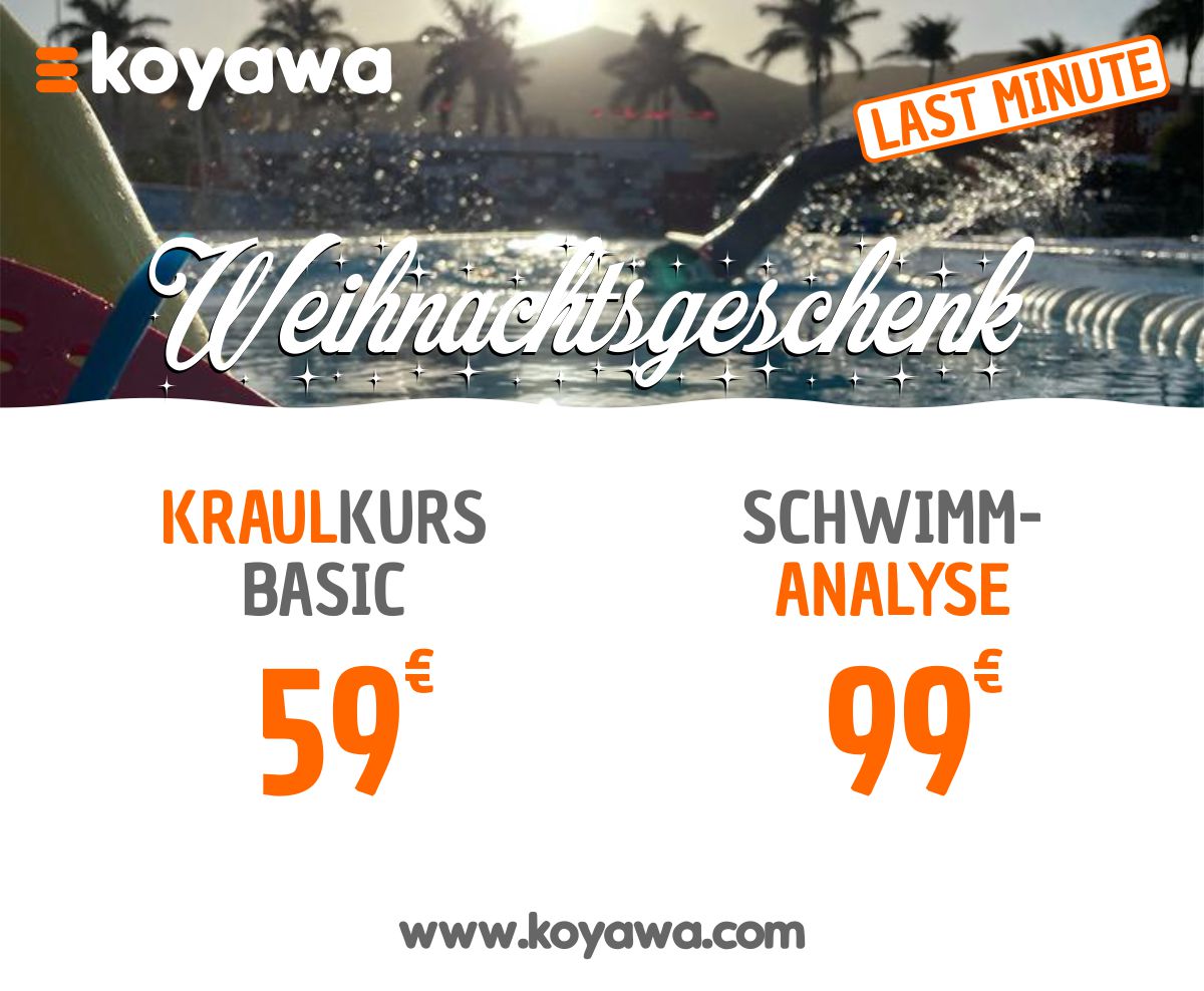 Weihnachtsangebot Kraulkurs und Schwimmanalyse